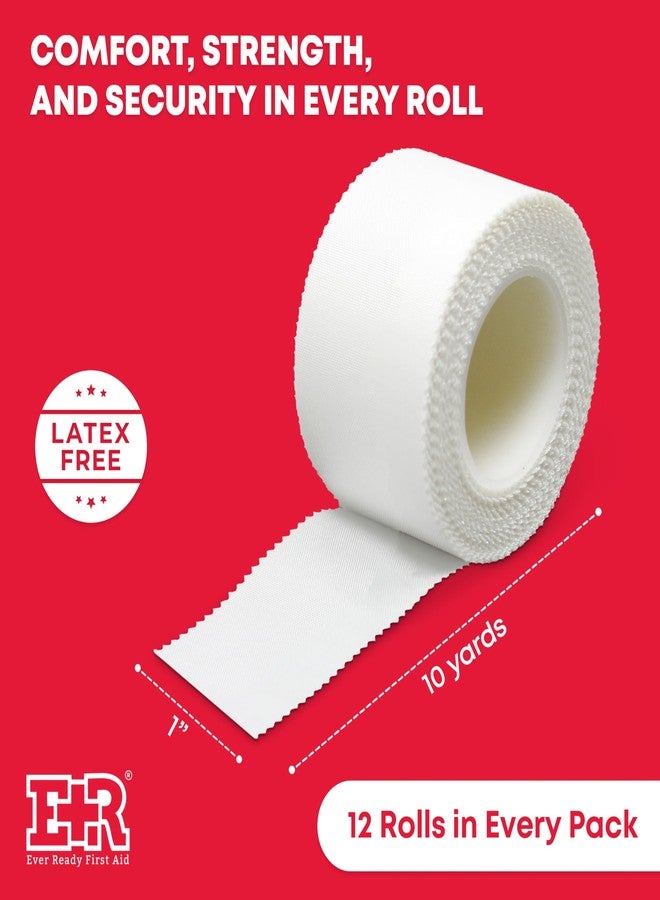 Ever Ready First Aid Medical 1" Surgical Cloth Tape - 12 Rolls - Image 2